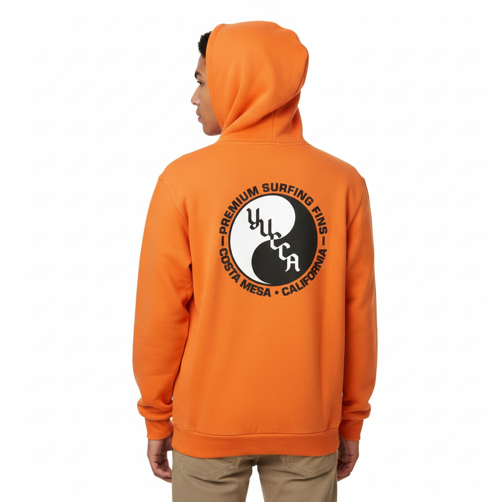 Yucca Yin Yang Hoodie Orange - Yucca Fins