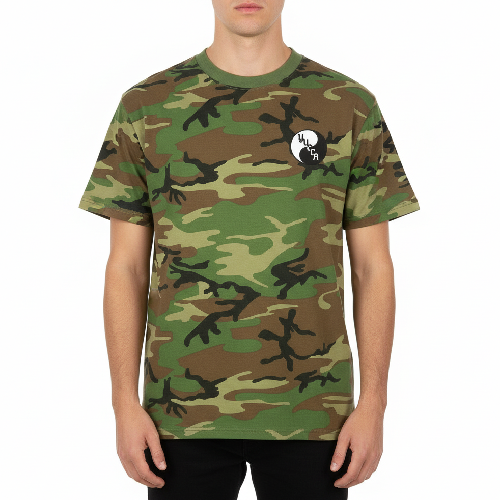 Yucca Woodland Camo Men's T-Shirt - Yucca Fins