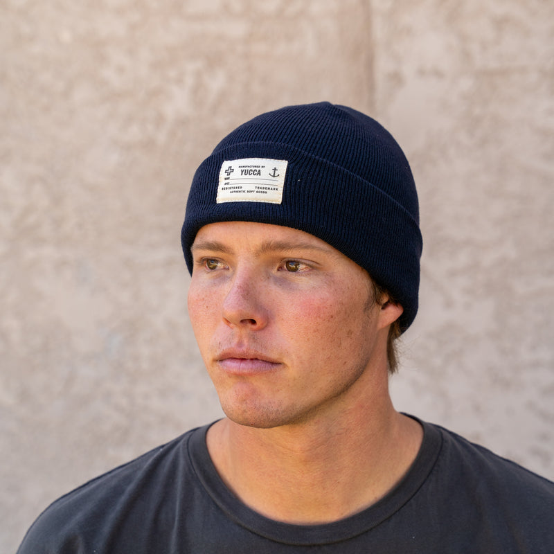 Yucca Standard Issue Beanie - Navy - Yucca Fins