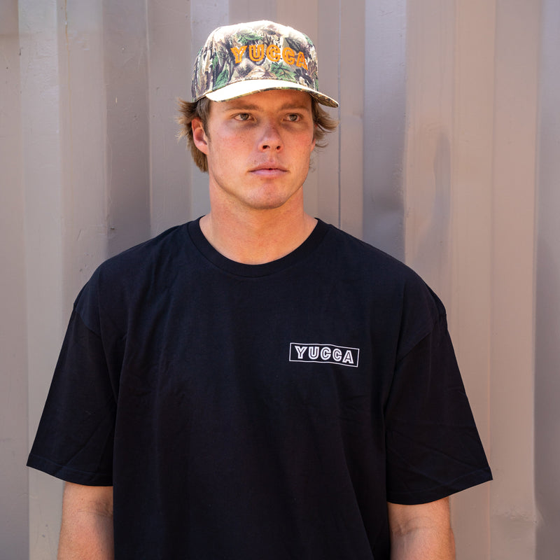 Yucca Box Men's T-Shirt - Black - Yucca Fins