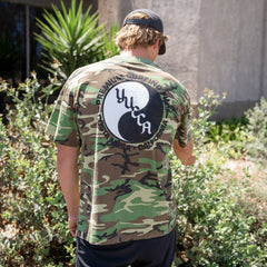 Yucca Yin Yang Woodland Camo Men's T-Shirt - Yucca Fins