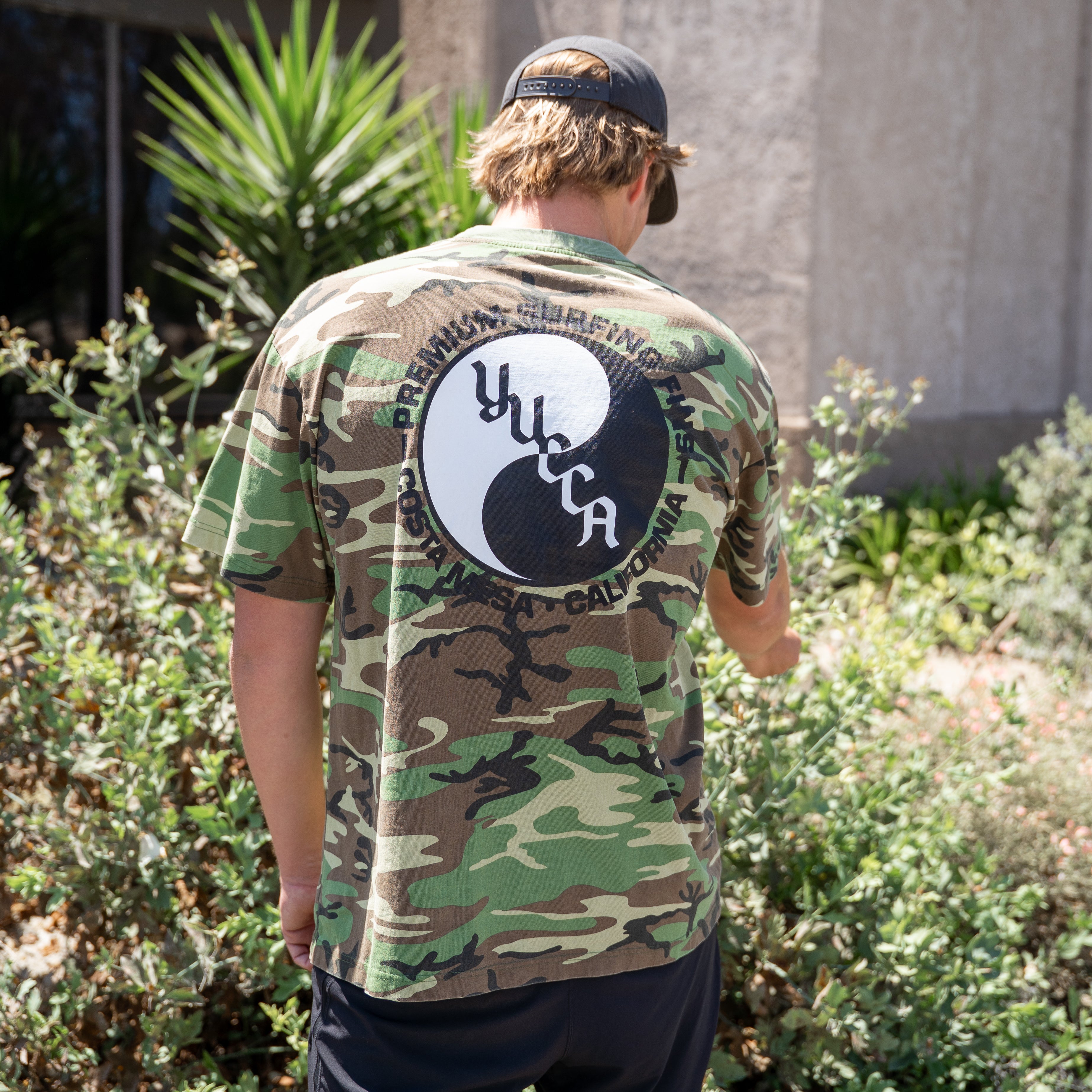 Yucca Yin Yang Woodland Camo Men's T-Shirt