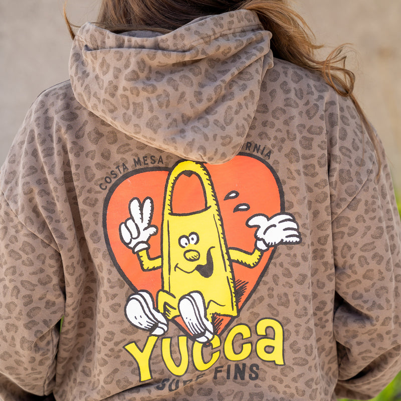 Yucca Heart Unisex Hoodie - Leopard - Yucca Fins
