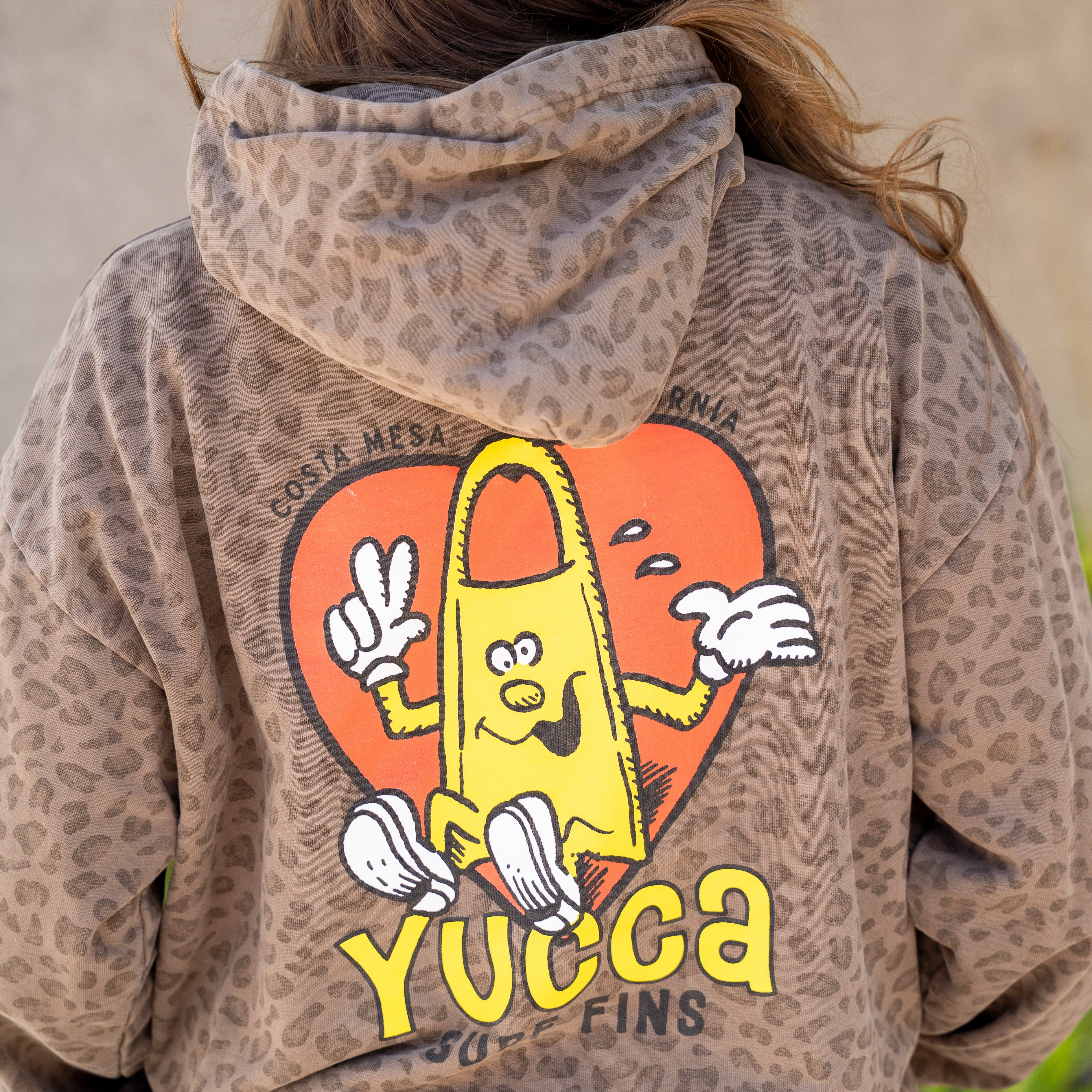 Yucca Heart Unisex Hoodie - Leopard