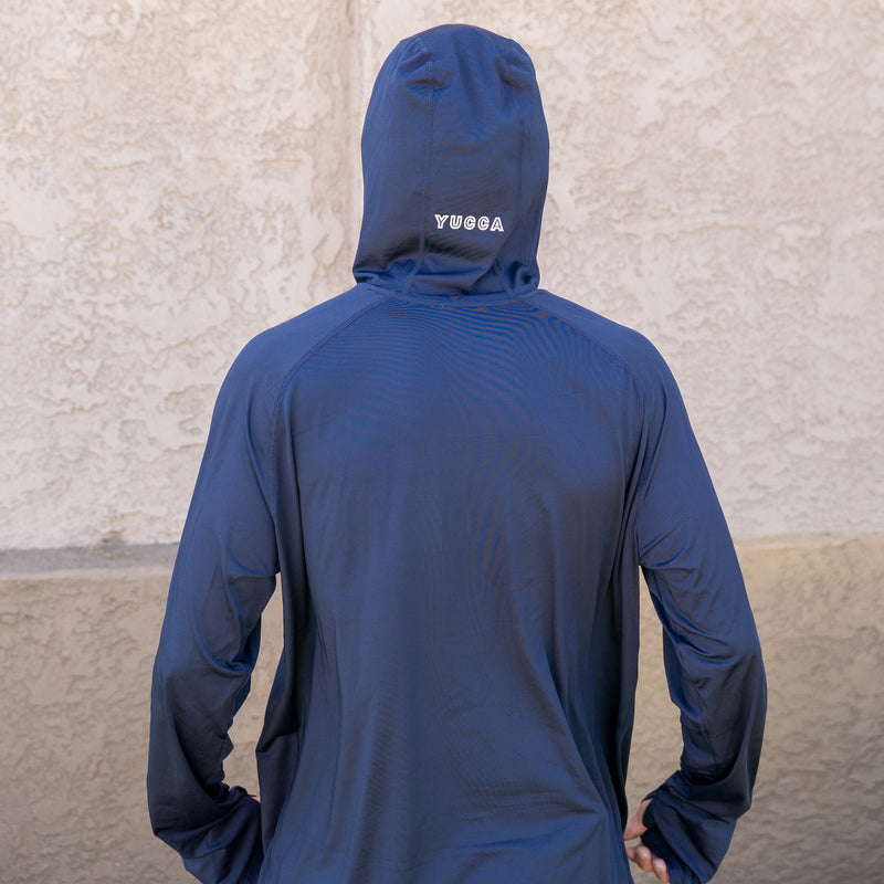 Yucca Unisex Sun Hoody - Navy - Yucca Fins