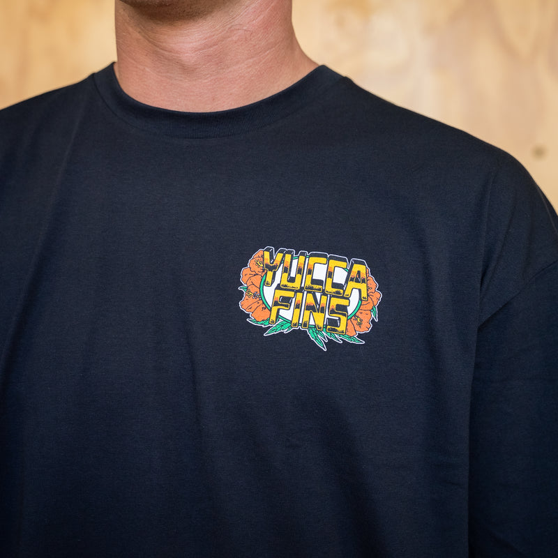 Yucca World Tour Men's T-Shirt - Black - Yucca Fins