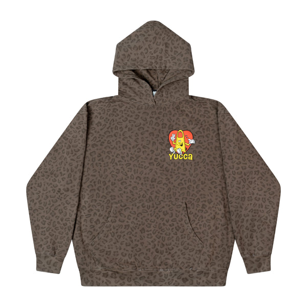 Yucca Heart Unisex Hoodie - Leopard - Yucca Fins