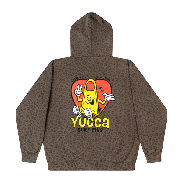 Yucca Heart Unisex Hoodie - Leopard - Yucca Fins