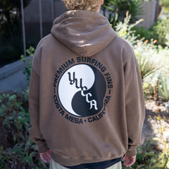 Yucca Yin Yang Hoodie - Brown - Yucca Fins