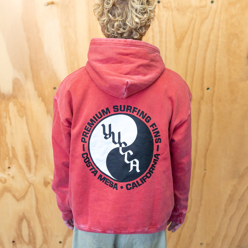 Yucca Yin Yang Hoodie - Vintage Red - Yucca Fins