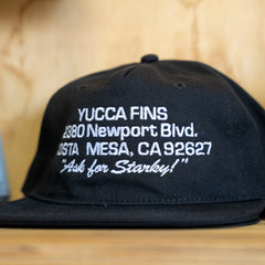 Yucca Ask for Starky Snapback Hat - Black - Yucca Fins