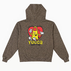 Yucca Heart Unisex Hoodie - Leopard