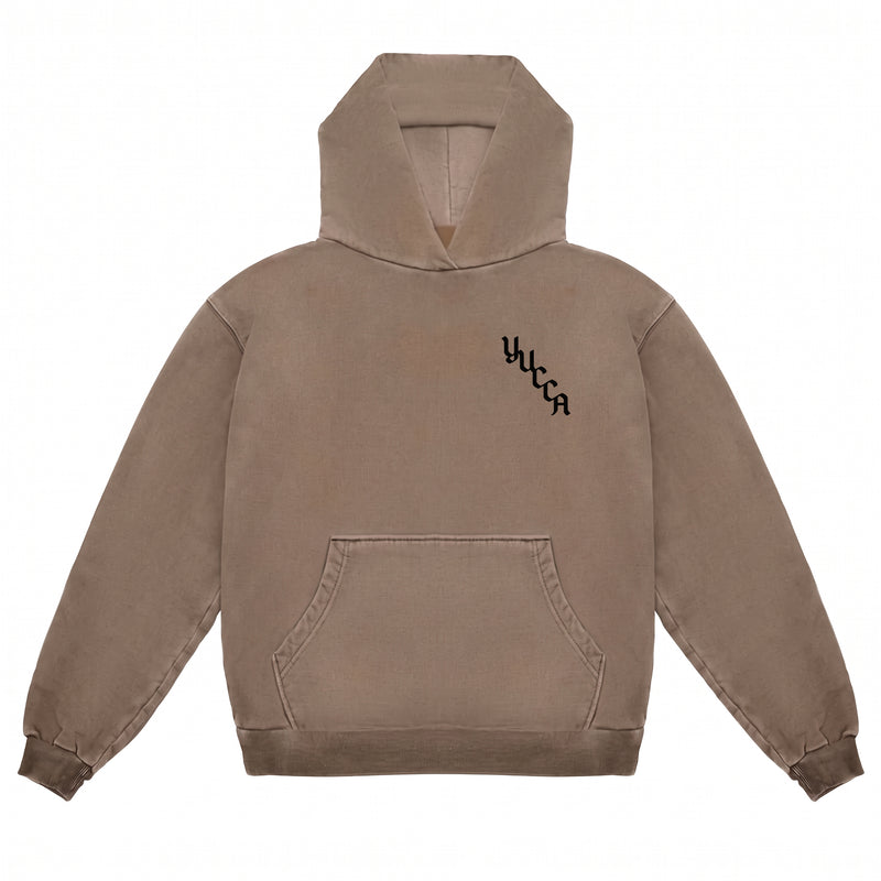 Yucca Yin Yang Hoodie - Brown