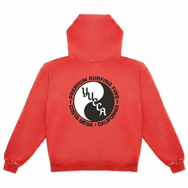 Yucca Yin Yang Hoodie - Vintage Red - Yucca Fins