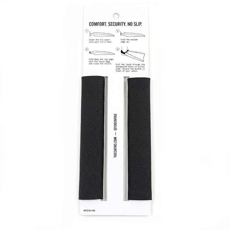 Yucca Fin Savers + Heel Strap - Black - Yucca Fins