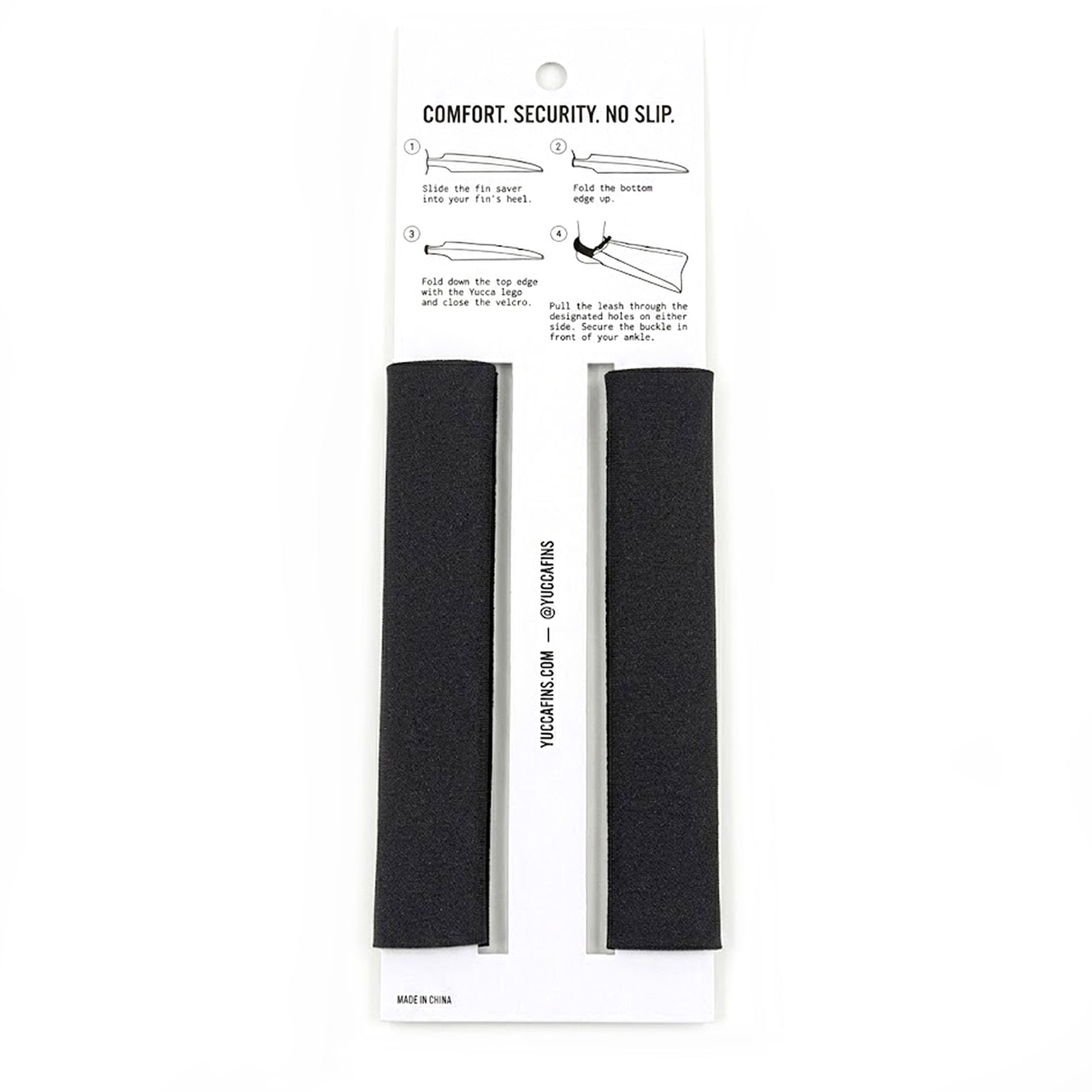 Yucca Fin Savers + Heel Strap - Black
