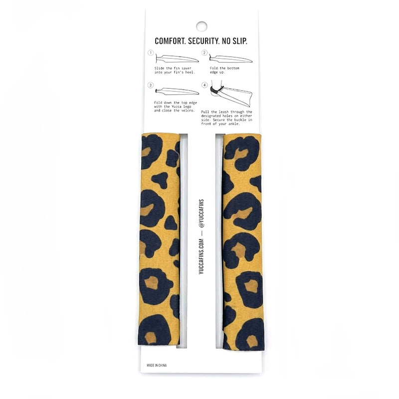 Yucca Fin Savers + Heel Strap - Leopard - Yucca Fins